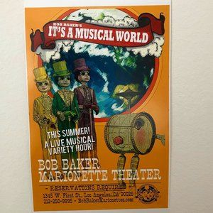 Bob Baker Marionette Theater It's a Musical World Poster NEW